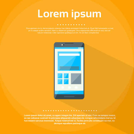 Cell Smart Phone Colorful Icon Flat Vectorのイラスト素材