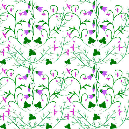 Flowers Colorful Seamless Pattern Background Vector Illustrationのイラスト素材