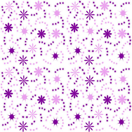 Violet Dots Stars Abstract Colorful Seamless Purple Pattern Background Vector Illustrationのイラスト素材