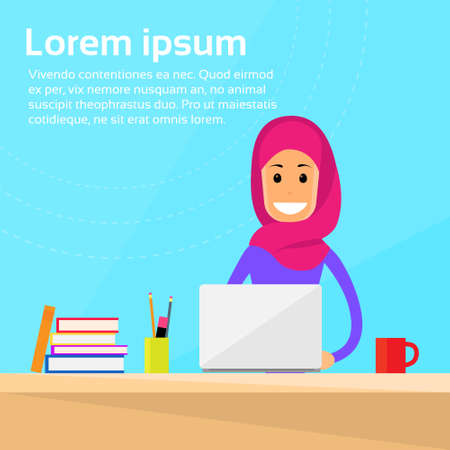 Arabic Businesswoman Workingのイラスト素材