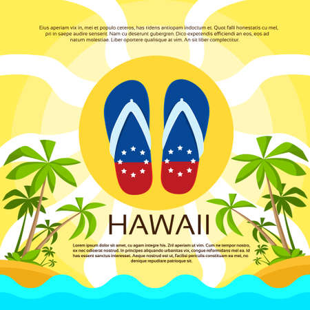 Flip-flops on beach during a summerのイラスト素材