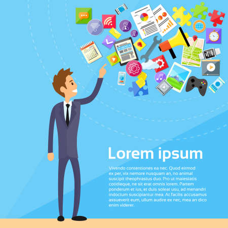 Businessman Pointing Fingerのイラスト素材