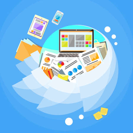 Business Finance Paper Graphのイラスト素材