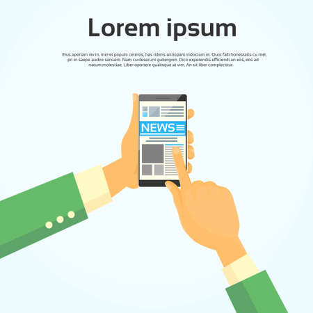 Hands Hold Smart Phone のイラスト素材