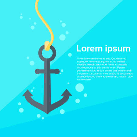 Anchor Under Blue Ocean のイラスト素材