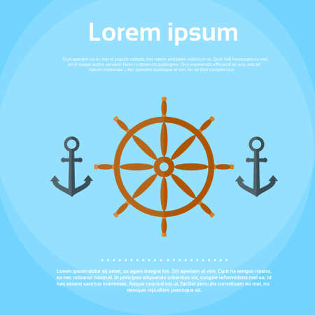 Anchor Steering Wheel のイラスト素材