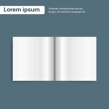 Magazine Open Page Book Blank Empty Sheet Vector Illustrationのイラスト素材