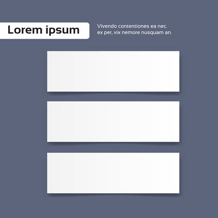 Blank Empty Set Paper Banner Business Card Flyer Vector Illustrationのイラスト素材