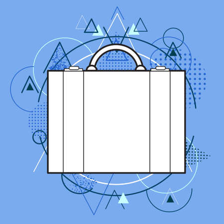 Briefcase Over Triangle Geometric Background Illustrationのイラスト素材