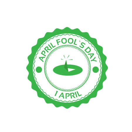 Drawing Pin First April Fool Day Happy Holiday Flat Vector Illustrationのイラスト素材