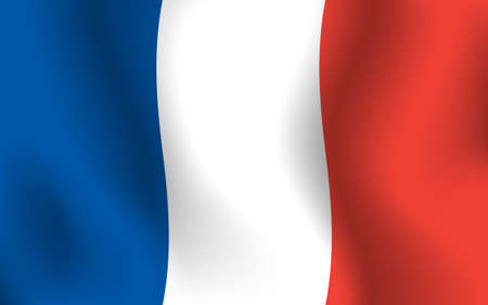 France Flag Waving Background Color Vector Illustrationのイラスト素材
