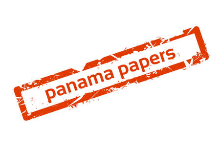 Panama Papers Red Stamp Grunge Sign Vector Illustrationのイラスト素材