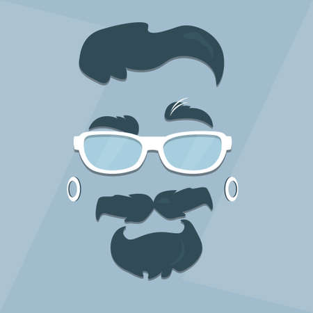 Happy Father Day Holiday Greeting Card Flat Vector Illustrationのイラスト素材