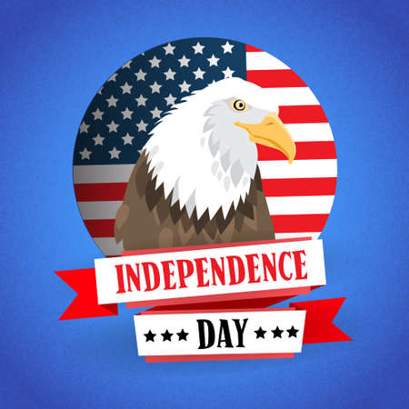 Eagle United States Of America Flag Independence Day Vector Illustrationのイラスト素材