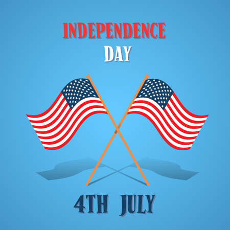 Happy Independence Day United States American Holiday Banner Vector Illustrationのイラスト素材