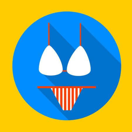 Swim Wear  Icon Summer Holiday Flat Vector Illustrationのイラスト素材