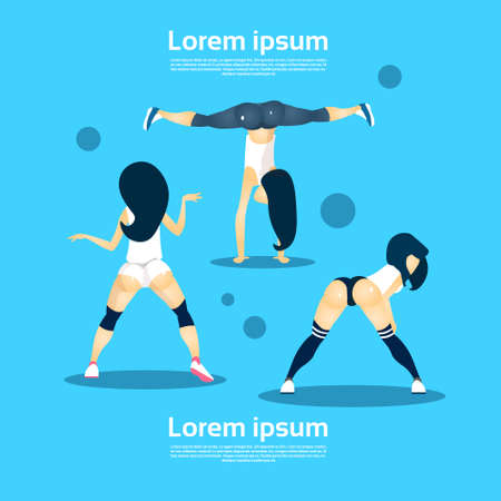 Twerk Booty Dancer Modern Girl Performer Dance Rear Back View Flat Vector Illustrationのイラスト素材