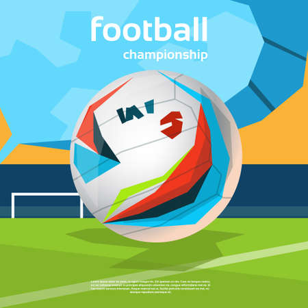 Football Championship Colorful Banner Flat Vector Illustrationのイラスト素材