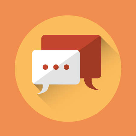 Chat Social Network Communication Message Icon Flat Vector Illustrationのイラスト素材