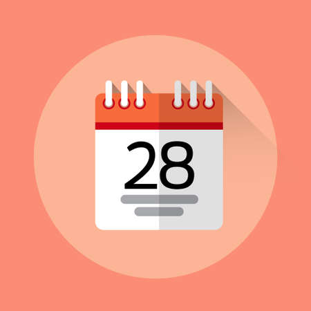 Calendar Data Colorful Icon Flat Vector Illustrationのイラスト素材