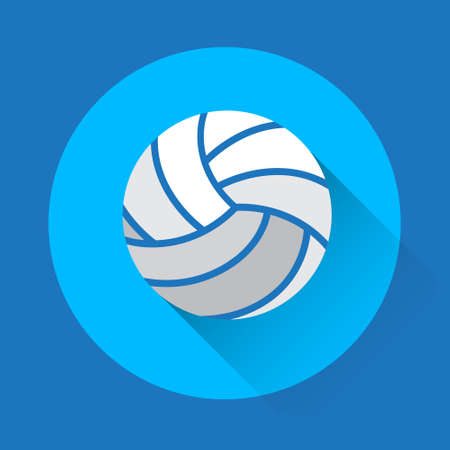 Volleyball Ball Game Equipment Sport Icon Flat Vector Illustrationのイラスト素材