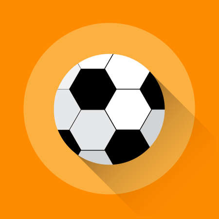 Football Ball Game Equipment Sport Icon Flat Vector Illustrationのイラスト素材
