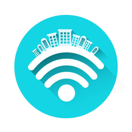 Radio Signal Antenna Icon Flat Vector Illustrationのイラスト素材