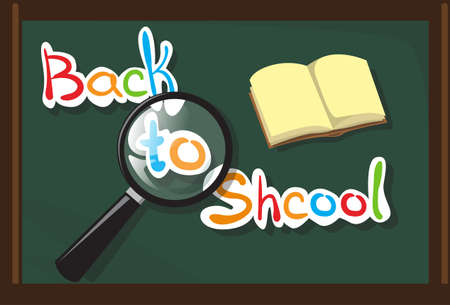 Class Board Back To School Education Banner Flat Vector Illustrationのイラスト素材