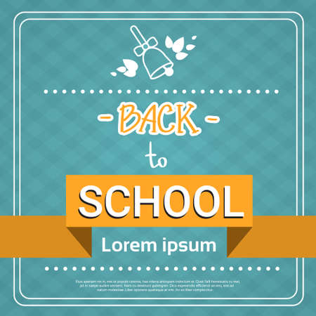 Back To School Banner Flat Vector Illustrationのイラスト素材