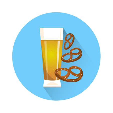 Oktoberfest Festival Glass Mug Beer Icon Vector Illustrationのイラスト素材