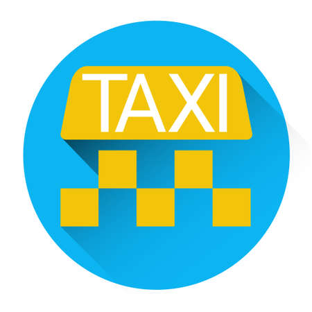 Taxi Service Icon Book Car Application Button Flat Vector Illustrationのイラスト素材