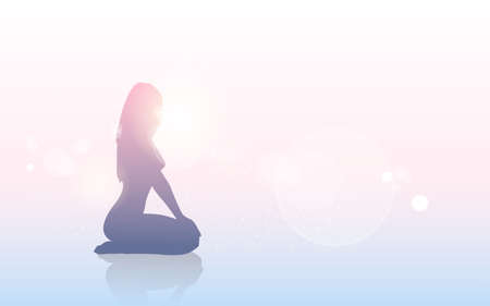 Breast Cancer Awareness Concept Female Body Silhouette Vector Illustrationのイラスト素材