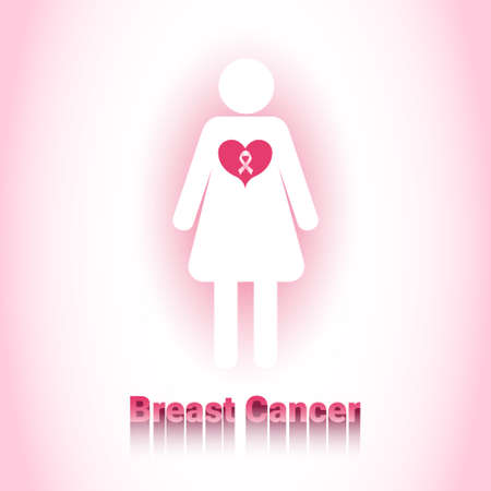 Young Symbol Group Breast Cancer Awareness Concept Vector Illustrationのイラスト素材