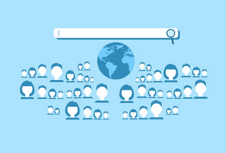 Search Bar Information Online Internet Technology Vector Illustrationのイラスト素材