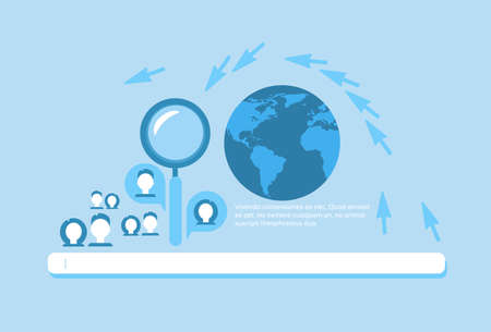 Search Bar Information Online Internet Technology Vector Illustrationのイラスト素材