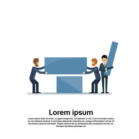 Business People Group Work Together Team Support Teamwork Concept Flat Vector Illustrationのイラスト素材