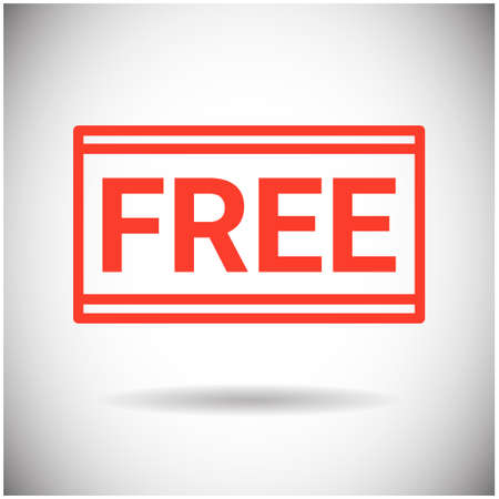 Free Label Web Icon Flat Vector Illustrationのイラスト素材