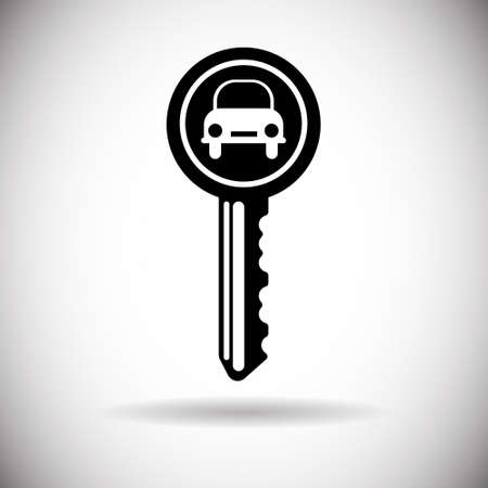 Car Key Web Icon Safety Concept Flat Vector Illustrationのイラスト素材