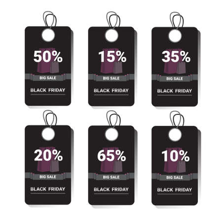 Black Friday Sale Tag Banner Vector Illustrationのイラスト素材
