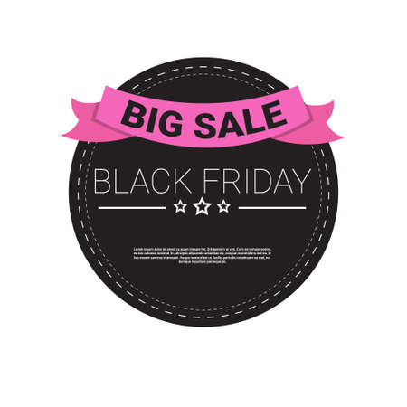 Black Friday Sale Holiday Shopping Banner Copy Space Vector Illustrationのイラスト素材