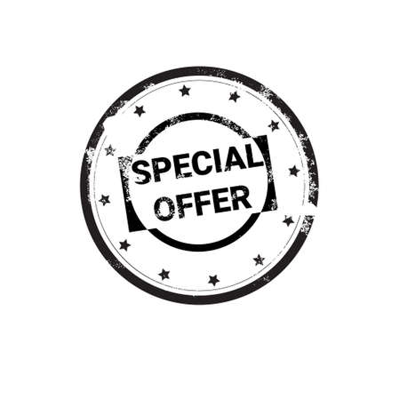 Special Offer Sale Discount Label Stamp Holiday Shopping Banner Vector Illustrationのイラスト素材