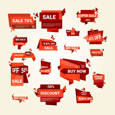 Special Offer Discount Sale Shopping Banner Flat Vector Illustrationのイラスト素材