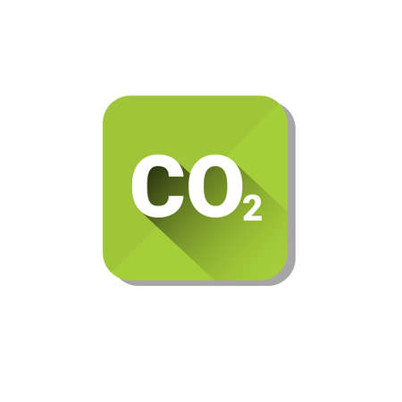 CO2 Emission Environment Pollution Eco Nature Care Web Icon Flat Vector Illustrationのイラスト素材