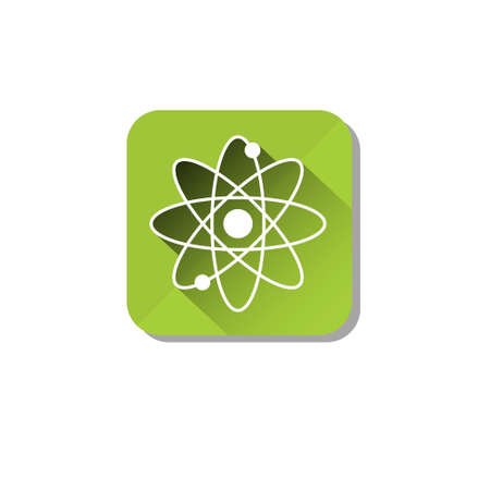 Atomic Energy Ecology Atom Icon Flat Vector Illustrationのイラスト素材