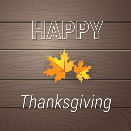Happy Thanksgiving Day Autumn Traditional Holiday Banner Flat Vector Illustrationのイラスト素材