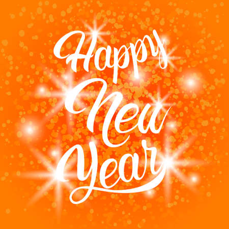 Happy New Year Merry Christmas Greeting Card Decoration Celebration Flat Vector Illustrationのイラスト素材