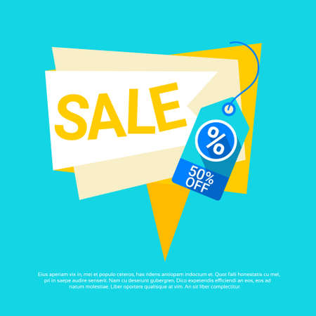 Special Offer Discount Big Sale Shopping Banner Flat Vector Illustrationのイラスト素材