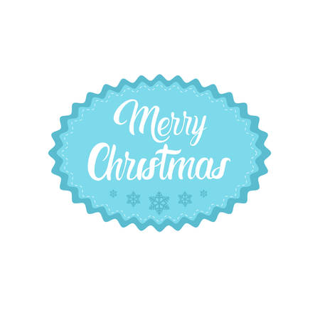 Happy New Year Merry Christmas Greeting Card Decoration Laber Web Icon Flat Vector Illustrationのイラスト素材