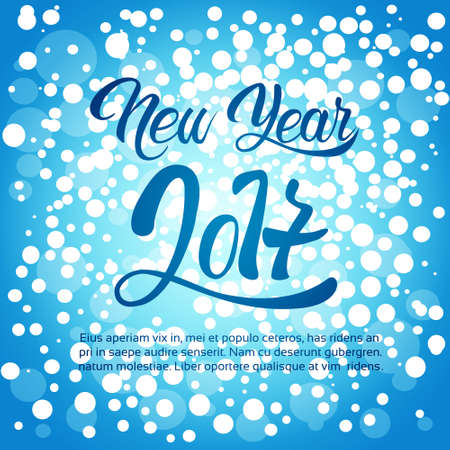 Happy New Year Merry Christmas Decoration Greeting Card Celebration Banner Flat Vector Illustrationのイラスト素材