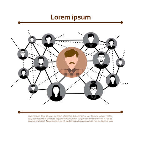 Graph Set Human Resources Infographic Icon Business Network Chart Flat Vector Illustrationのイラスト素材